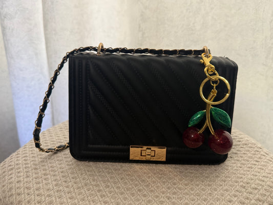 Cherry Charm with Green Leaf