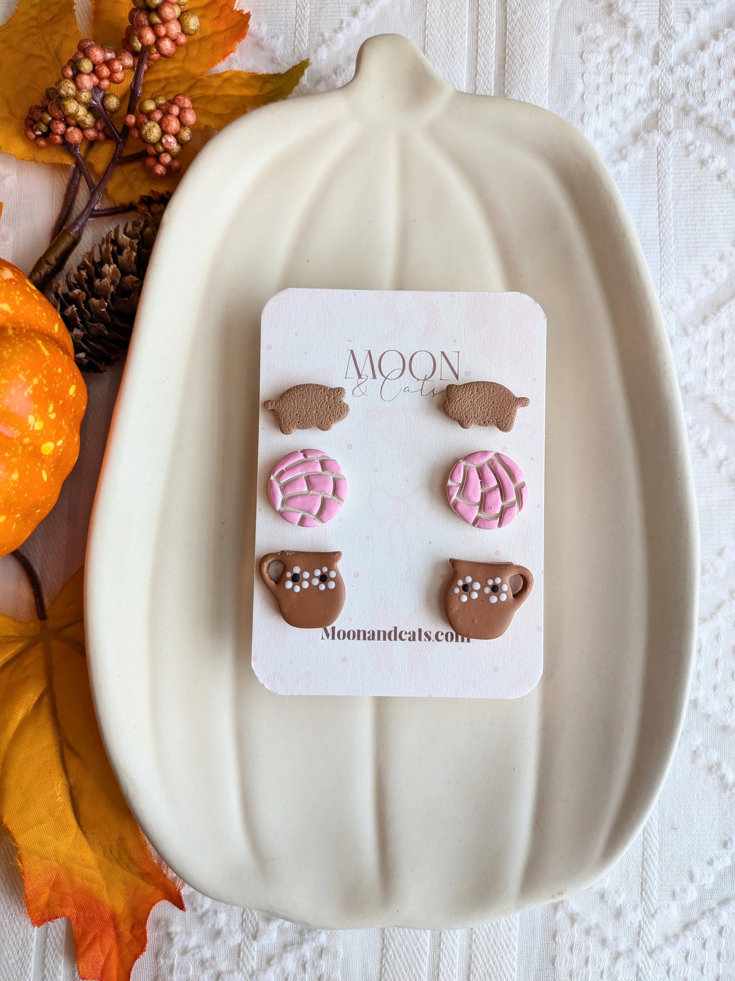 Mexican pan dulce stud pack / Mexican pan dulce earrings set