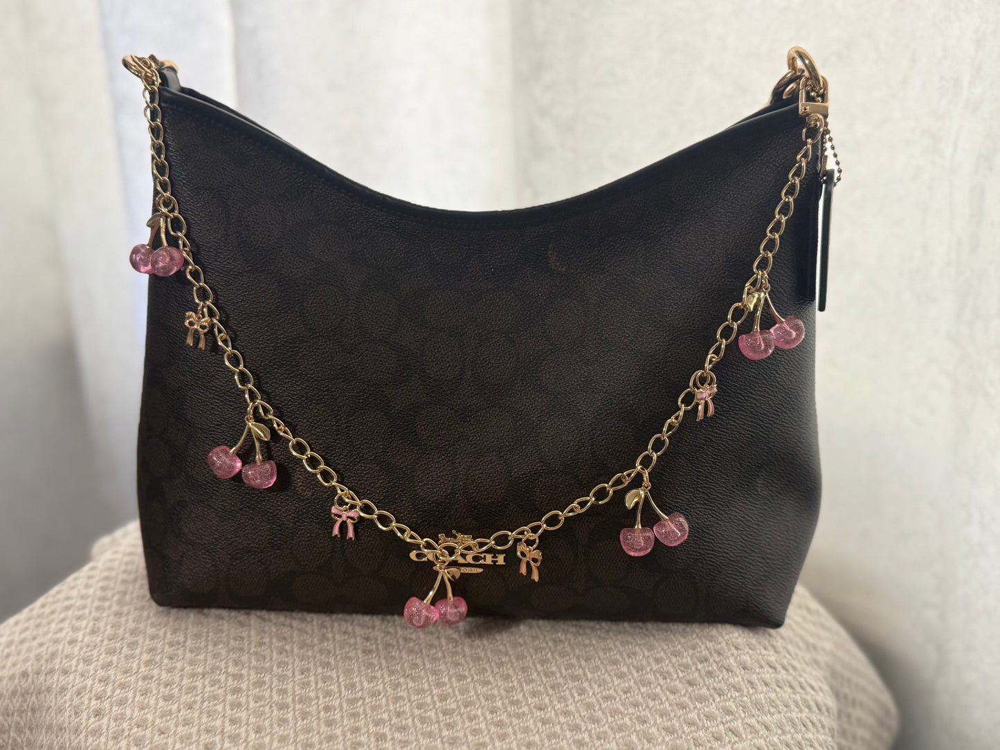 Pink Sweet Cherry Underarm Bag Charm
