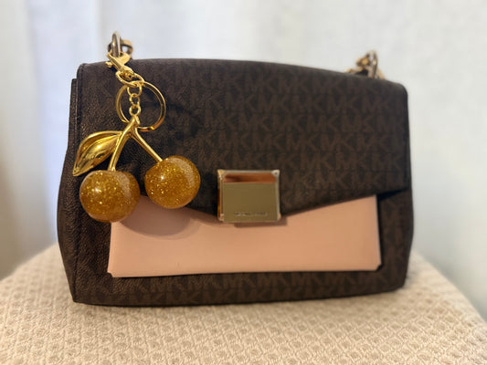 Gold Cherry Bag Charms