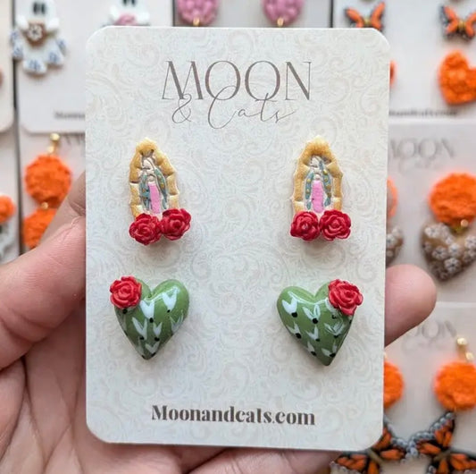 Virgencita Stud Pack/ Virgencita Clay earrings